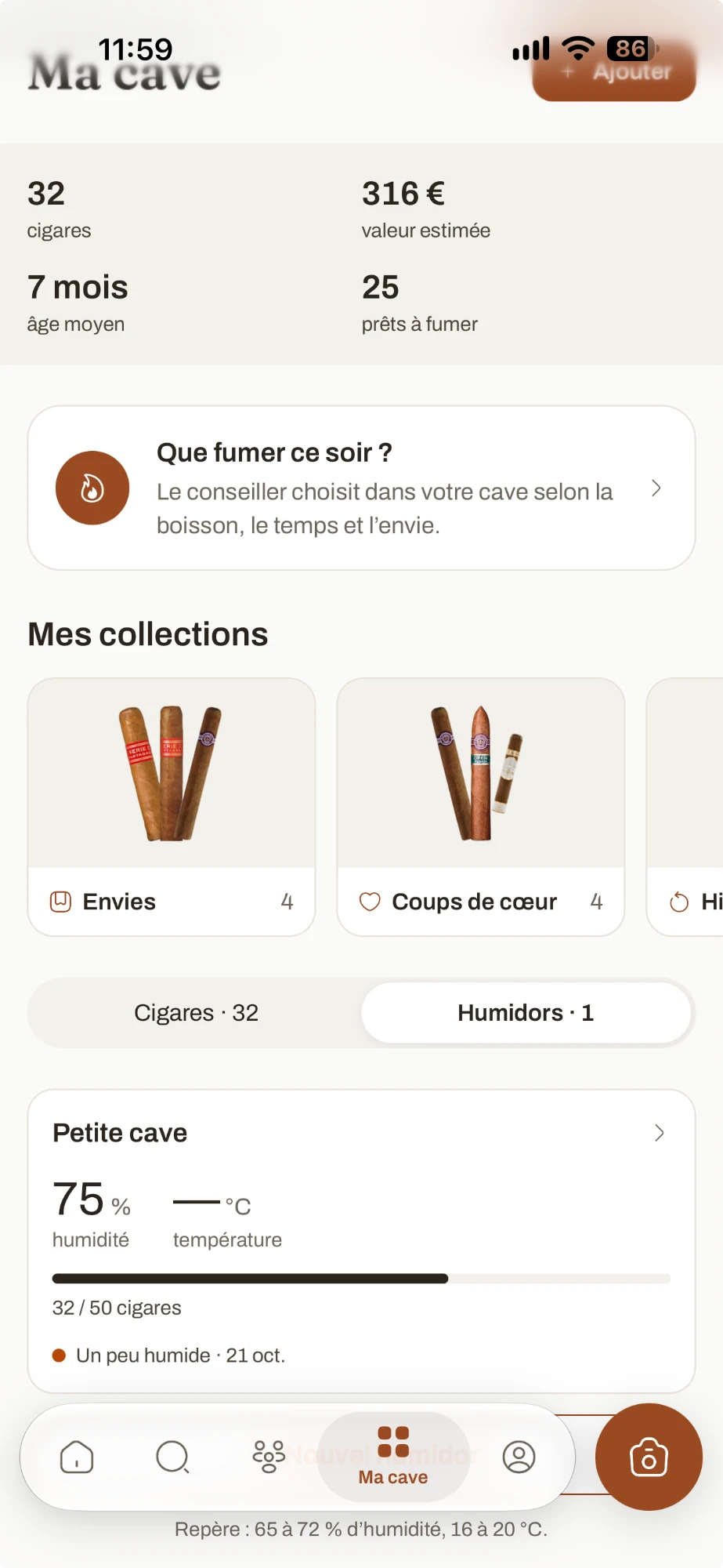 Un humidor bien cuidado